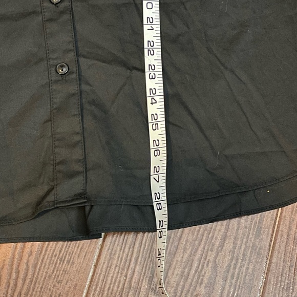 ee:some black button down blouse Size Medium cotton long sleeve shirt oversized - Picture 7 of 12
